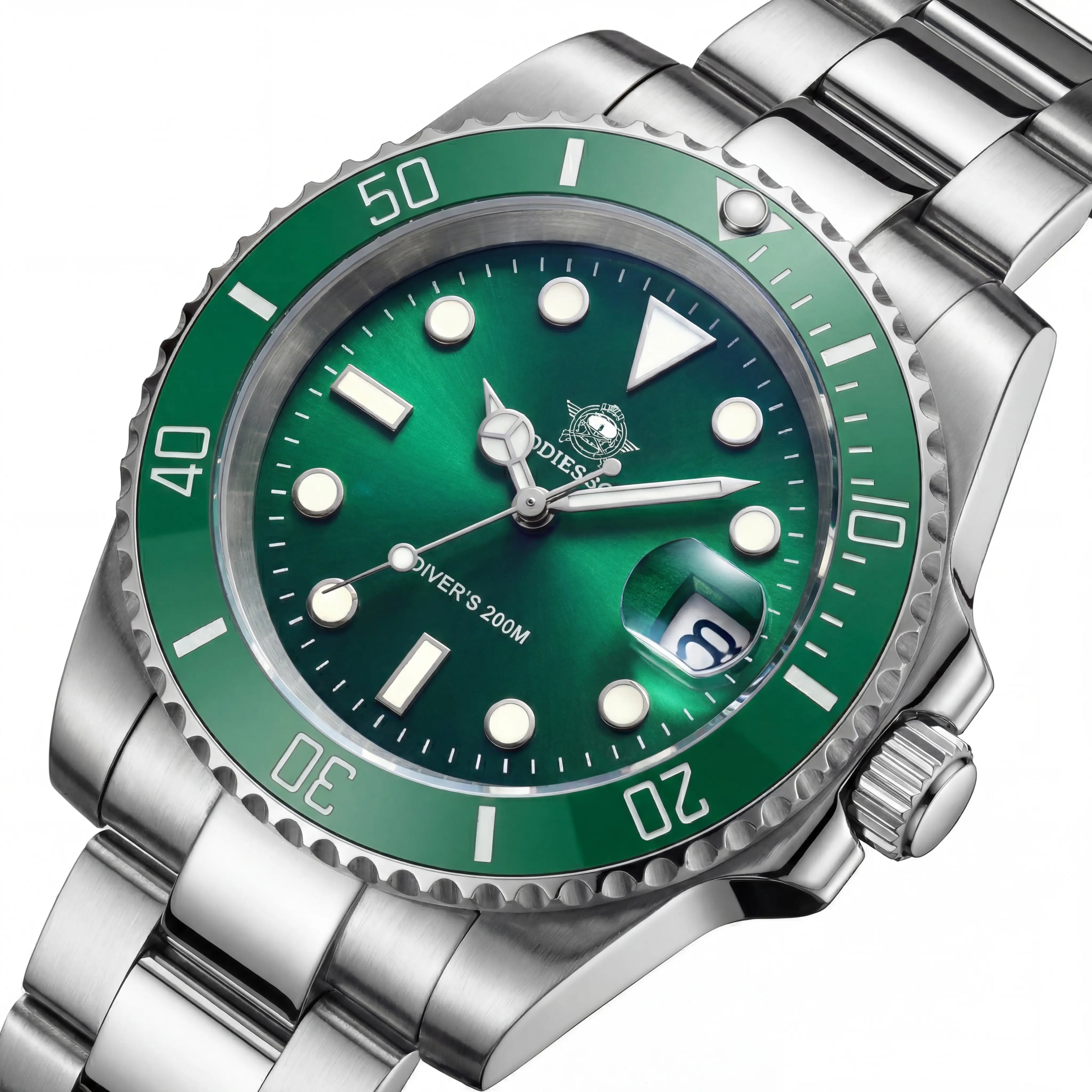 Lorvian Deep Sovereign | Emerald Bezel Steel