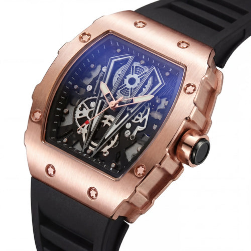 Lorvian Apex Noir | Rose Gold Blue Core