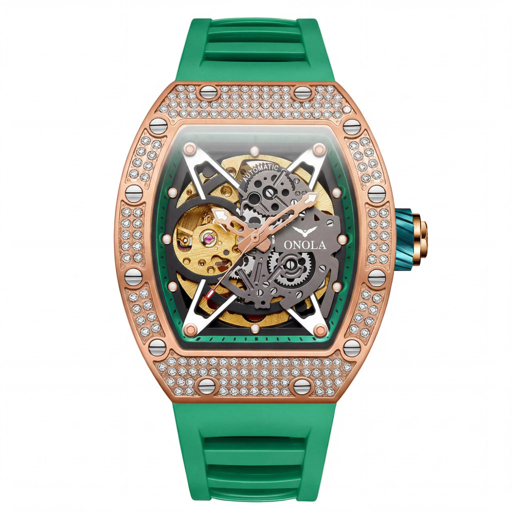 Lorvian Blizzard Luxe | Rose Gold Emerald Skeleton