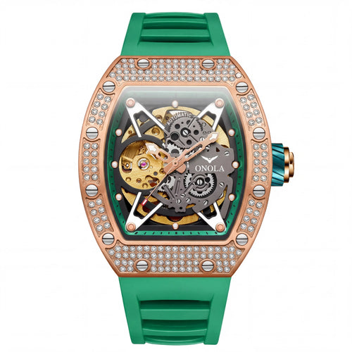 Lorvian Blizzard Luxe | Rose Gold Emerald Skeleton