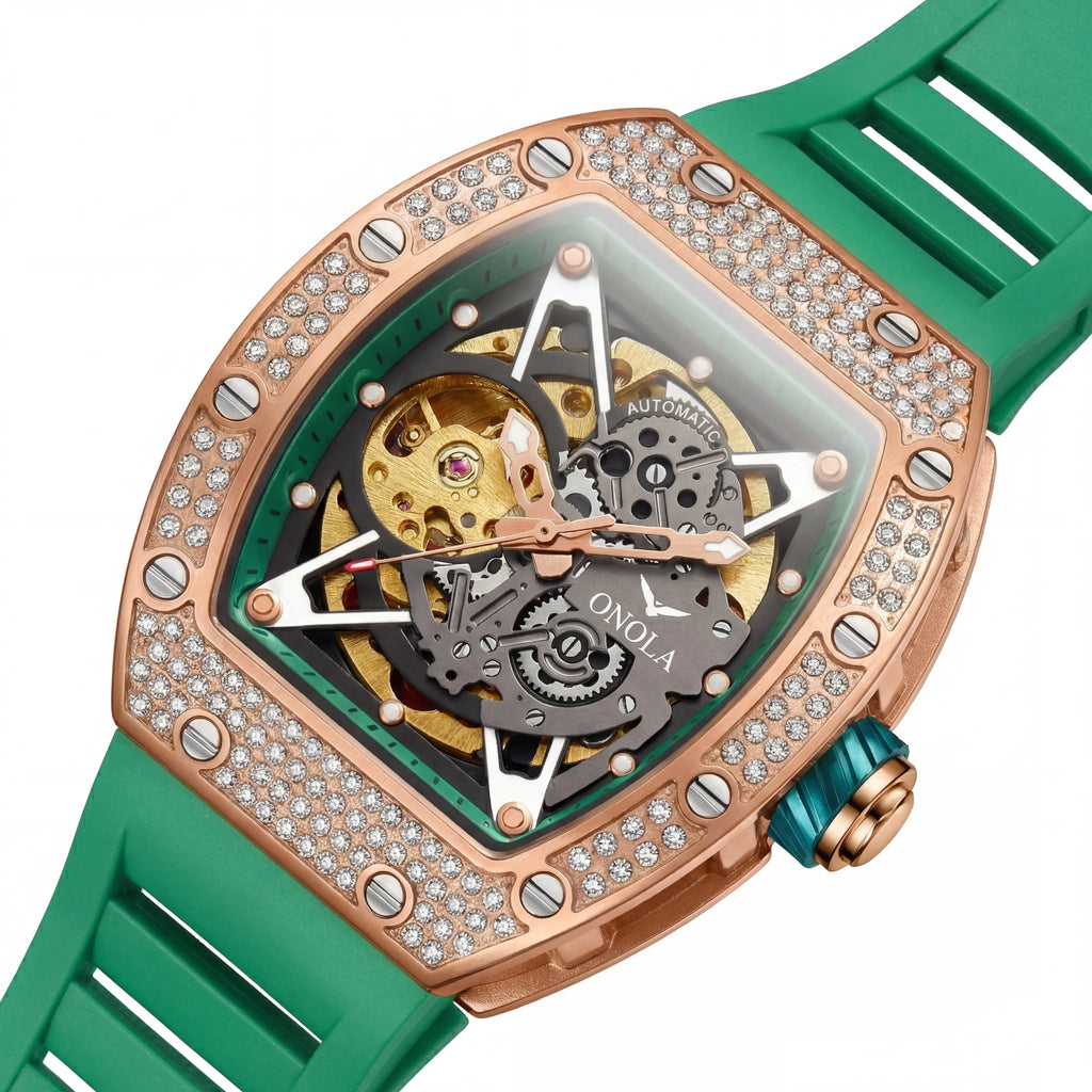 Lorvian Blizzard Luxe | Rose Gold Emerald Skeleton